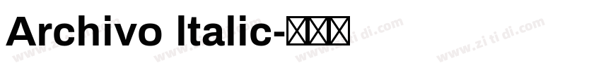 Archivo ltalic字体转换